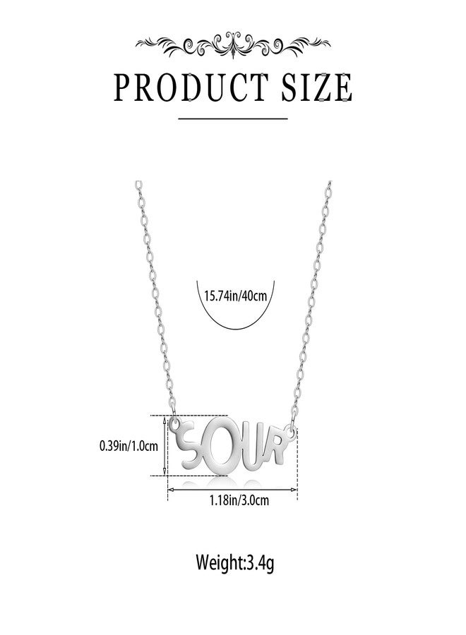 Medsor Sour Singer Necklace For Women Stainless Steel Sour Pendant Necklace - Image 4